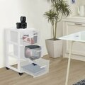 Plasticos Mq 3-Drawer Storage Cabinet Rolling Cart in Clear and White (2-Pack) 547-WHT2PK
